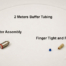 Buffer Inlet Assembly 2m KDT-1811-1222-N contains: (1) Finger tight, (1) Ferrule, (2) meters of 3/16" tubing, (1) titanium sinker and (1) inlet filter. 